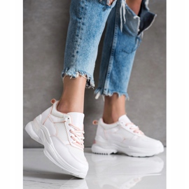 SHELOVET Scarpe da ginnastica bianche alla moda bianca 1