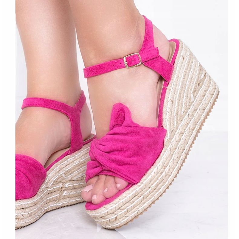 Espadrillas rosa sulla zeppa Minh 1