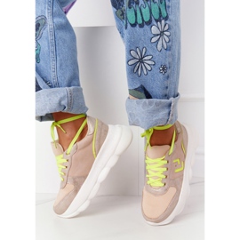 Scarpe Sportive Da Donna Sulla Piattaforma Lu Boo Beige multicolore 1