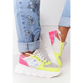 Scarpe sportive da donna sulla piattaforma lu boo white bianca multicolore 1