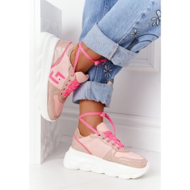 Scarpe sportive da donna sulla piattaforma lu boo pink rosa multicolore 1