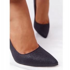 Elegante Glitter Lu Boo Nero Tacchi Alti 1