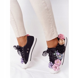 Sneakers Con Fiori Lu Boo Nere nero 1