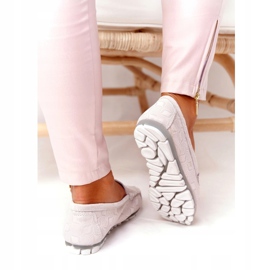 Mocassini ecologici in pelle Rio Flore grigio 4