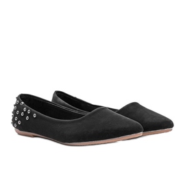 Ballerine nere opache con borchie Doyer St. nero 1