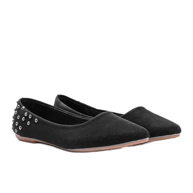 Ballerine nere opache con borchie Doyer St. nero 1