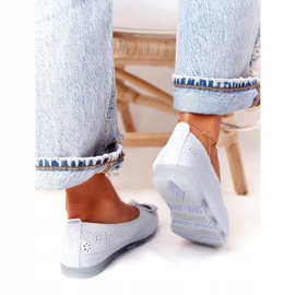 Rio Flore Ballerine Eco-Friendly in Pelle Blu argento 5