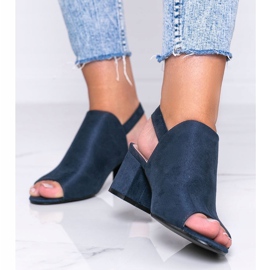 Sandali blu navy su un palo con tomaia Blubbery 1