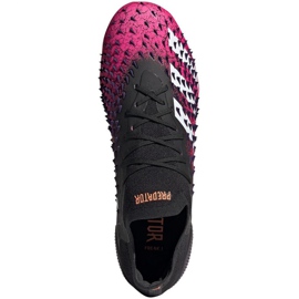 Scarpe da calcio Adidas Predator Freak.1 L Fg M FW7244 bianco, nero, rosa nero 1