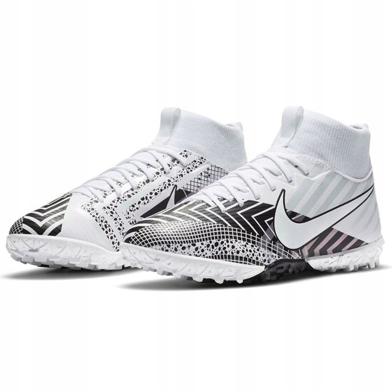 Scarpa da calcio Nike Mercurial Superfly 7 Academy Mds Tf Jr BQ5407 110 bianco, bianco, nero bianca 1