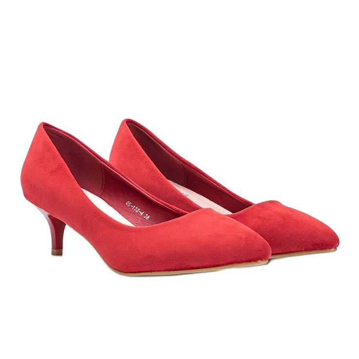Décolleté rosse sul tacco basso Come te rosso 1