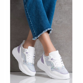 Sweet Shoes Sneakers Con Glitter bianca viola 1