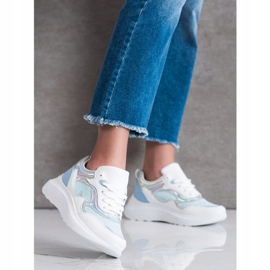 Sweet Shoes Sneakers Con Glitter bianca blu 1