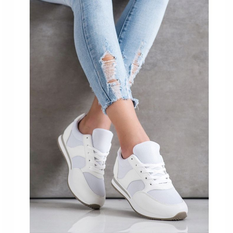 SHELOVET Scarpe sportive con rete bianca 2