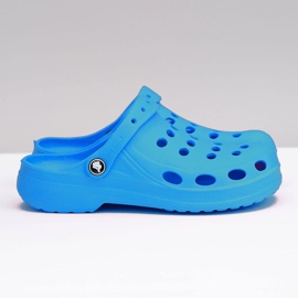 Flameshoes Pantofole Donna Eva Blue Foam Crocs 1