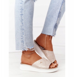 Sandali Con Zeppa Sergio Leone SK042 Oro d'oro 2