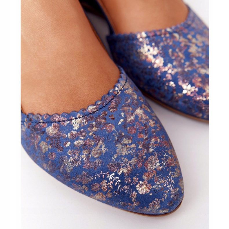 Maciejka 4972A-17 Ballerine in pelle blu navy 1