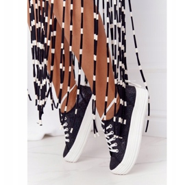 S.Barski Sneakers Glitter Sulla Piattaforma Luna Nera nero 2