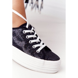 S.Barski Sneakers Glitter Sulla Piattaforma Luna Nera nero 1
