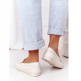 S.Barski Mocassini Donna Pelle S. Barski 97630 Ecru 2