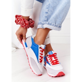 Scarpe Sportive Donna Memory Foam Big Star HH274526 Bianco-Blu rosso 2