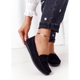 Mocassini da donna in pelle scamosciata Big Star HH274662 Nero 2