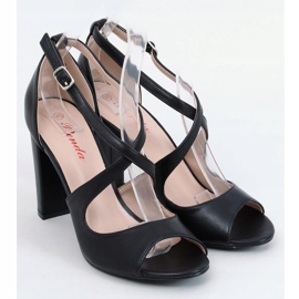 Sandali neri con tacco alto S-837 Black nero 2
