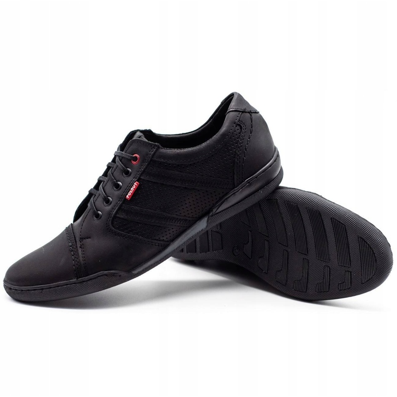 Polbut Scarpe casual da uomo R3 Perforation Black nero 4