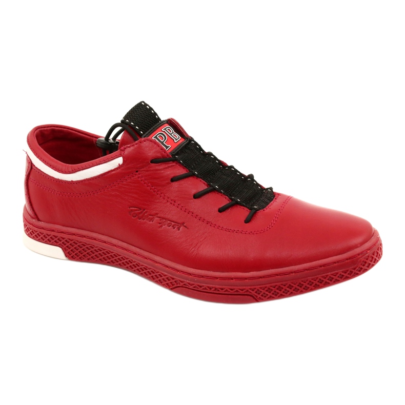 Polbut Scarpe casual da uomo in pelle K23 rosse rosso 1
