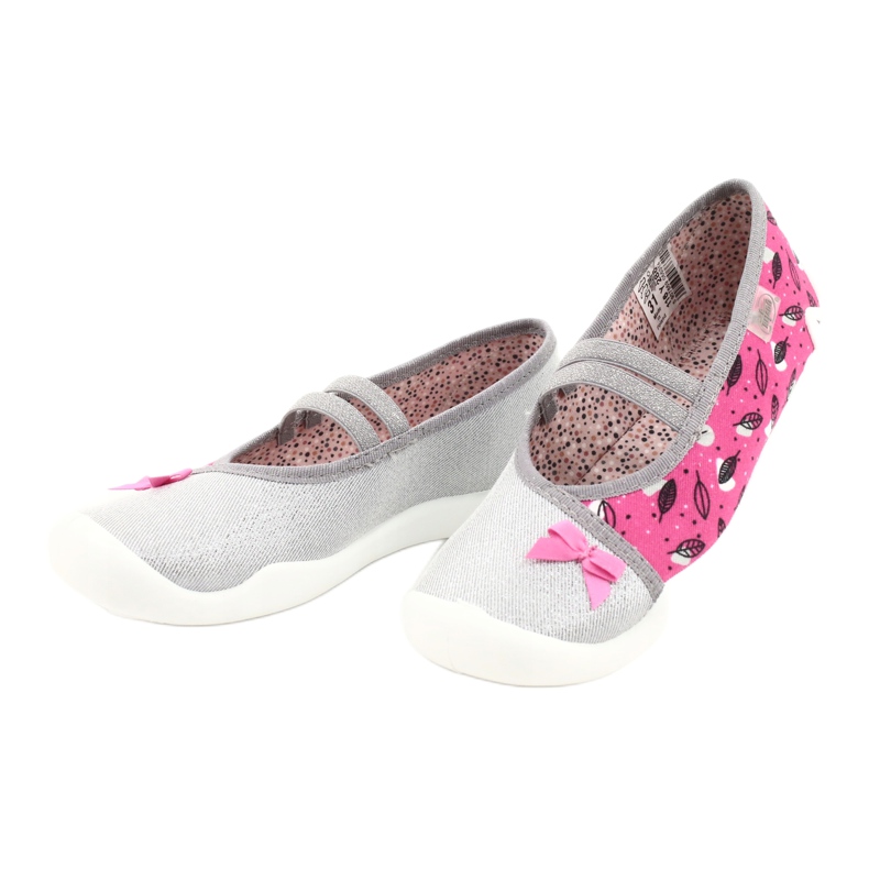 Scarpe per bambini Befado 116Y288 rosa argento grigio 3