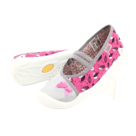 Scarpe per bambini Befado 116Y288 rosa argento grigio 4