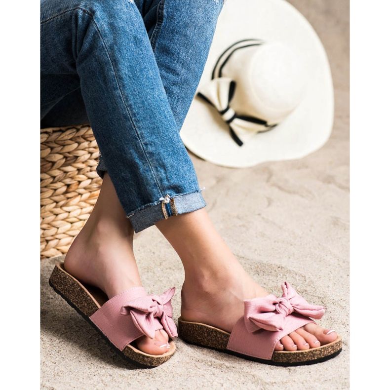 SHELOVET Pantofole Con Fiocco rosa 1