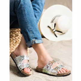 SHELOVET Pantofole Con Effetto Holo d'argento grigio multicolore 1
