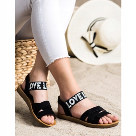 SHELOVET Sandali Con Amore In Ecopelle nero 1