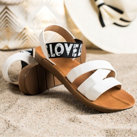 SHELOVET Sandali Con Amore In Ecopelle bianca 1