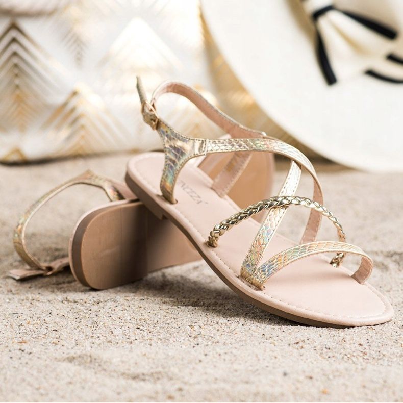 Sandali Con Ecopelle VINCEZA d'oro 1