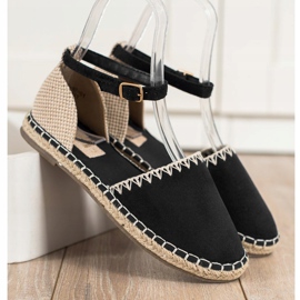 Goodin Espadrillas Nere Con Camoscio beige nero 1