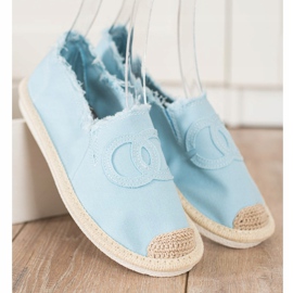 SHELOVET Espadrillas in tessuto blu 1