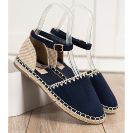 Goodin Espadrillas blu navy con pelle scamosciata beige 1