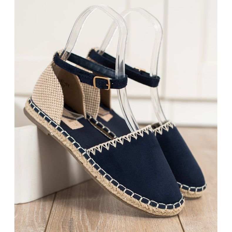 Goodin Espadrillas blu navy con pelle scamosciata beige 1