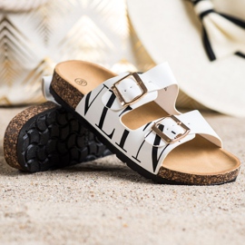 SHELOVET Comode pantofole in ecopelle bianco 1