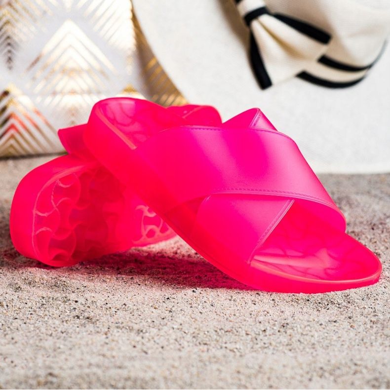 SHELOVET Pantofole di gomma alla moda rosa 1