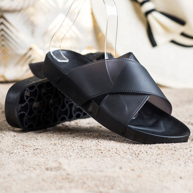 SHELOVET Pantofole di gomma alla moda nero 1