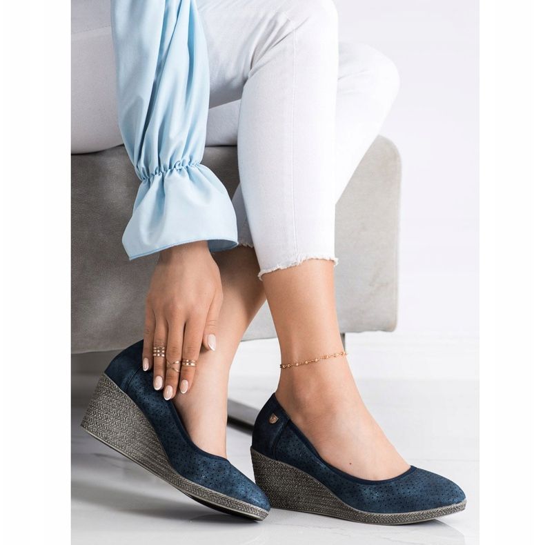 Goodin Pompe con zeppa leggera blu navy blu 1