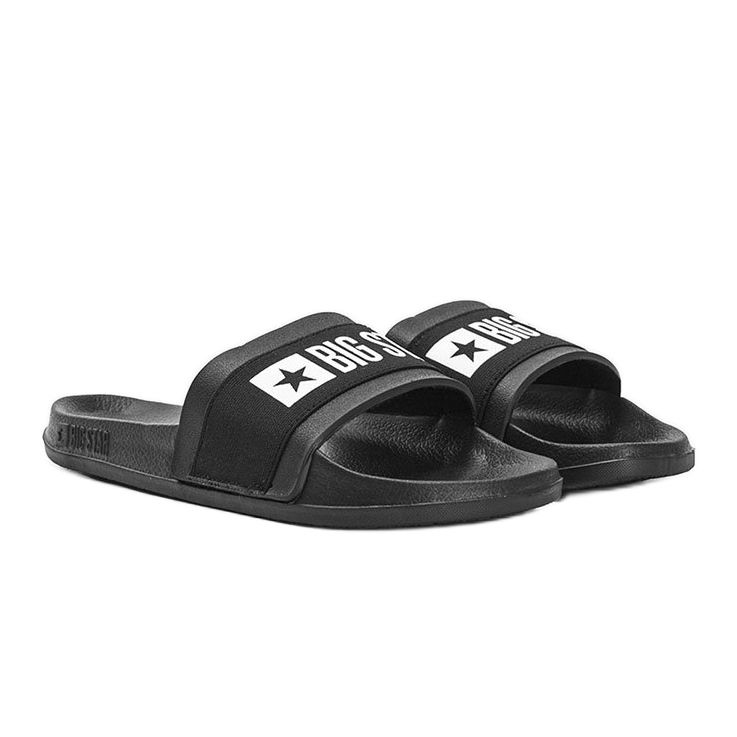 Pantofole nere Big Star Lils da donna nero 1