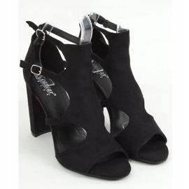Sandali neri con tacco alto NS111P Nero 1