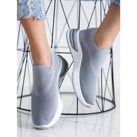 SHELOVET Scarpe da ginnastica senza lacci grigio 2