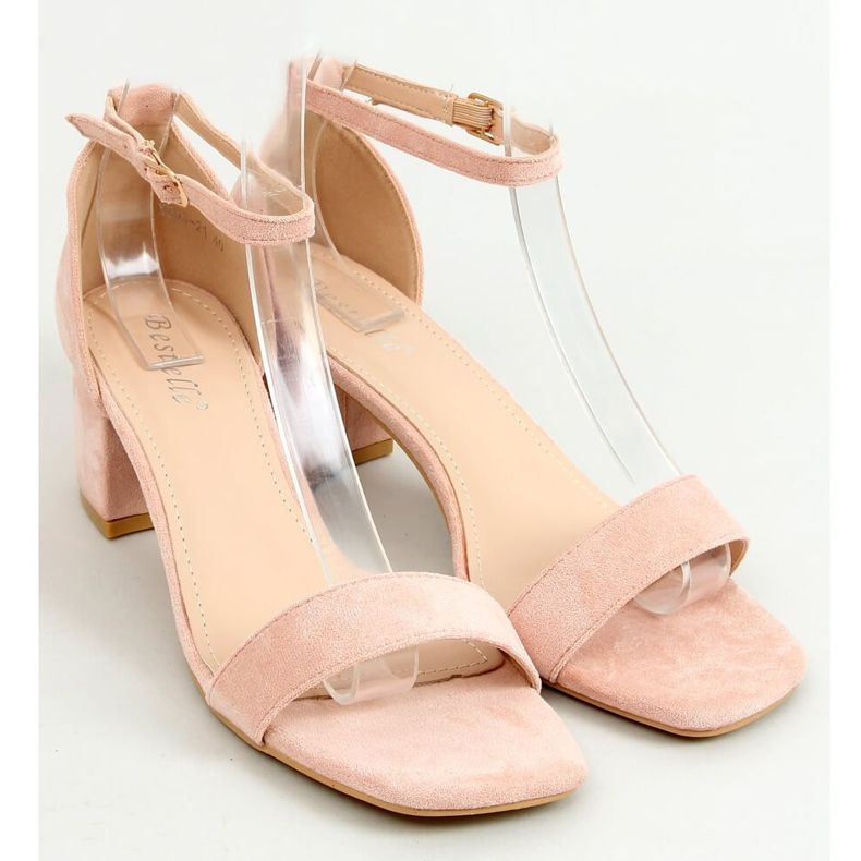 Sandali con tacco basso rosa X503-21SA-2 Pink 1
