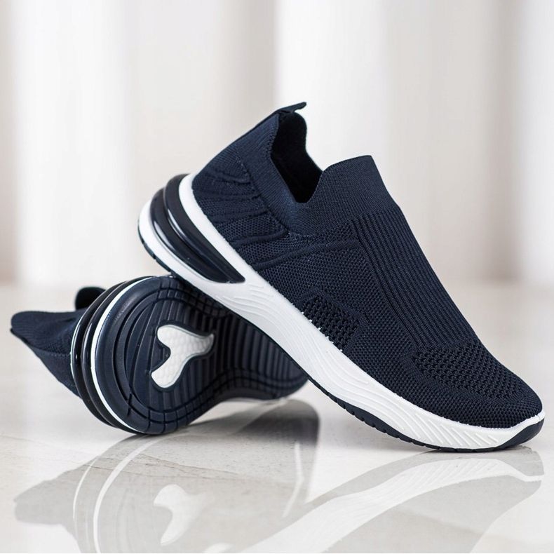 SHELOVET Sneakers senza lacci traforate blu navy blu 1