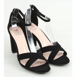 Sandali neri con tacco alto NF-63P Black nero 1